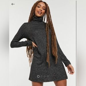 STRADIVARIOUS - DARK GREY KNIT DRESS ( SIZE M)